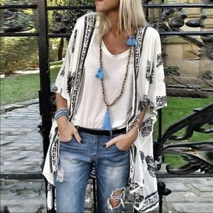 Boho~ Print Loose Kimono